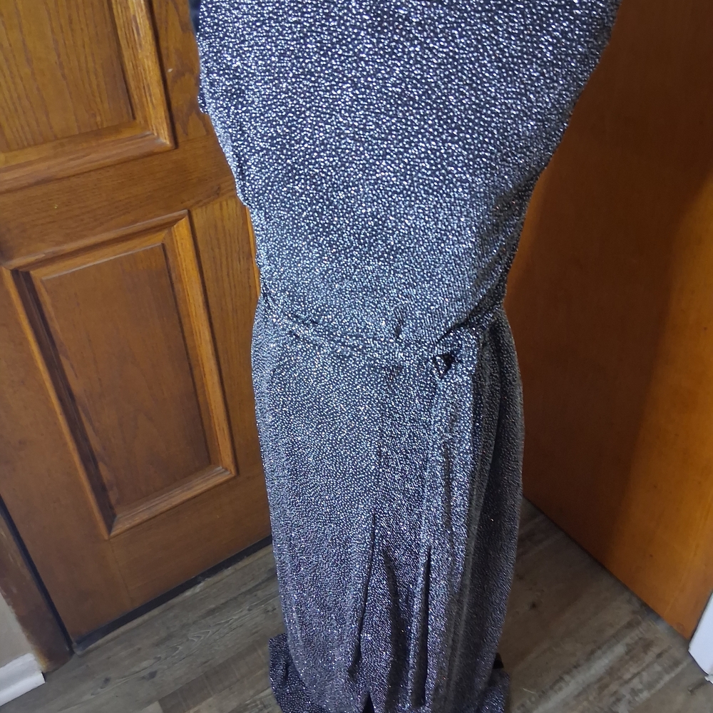 Women's Black and White Speckled Maxi Dress - Brand: